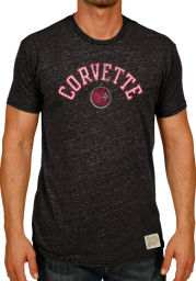 Original Retro Brand Black Corvette Logo Short Sleeve T Shirt