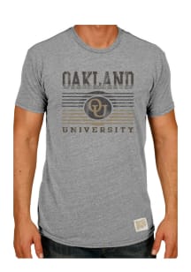Original Retro Brand Oakland University Golden Grizzlies Gray Triblend Tee