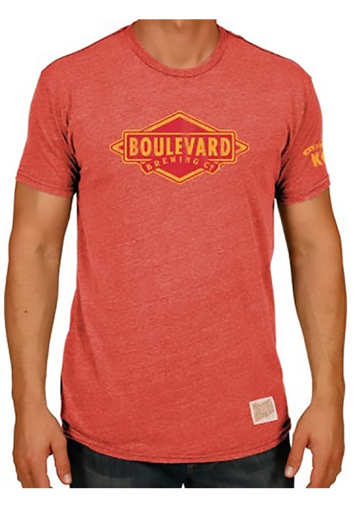 Original Retro Brand Boulevard Red Tonal Logo Short Sleeve T Shirt