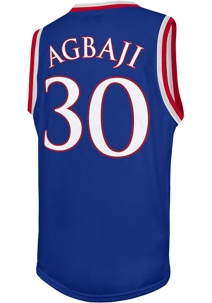 Kansas Jayhawks Ochai Agbaji Youth Blue Oversized Retro Basketball Jersey