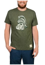 Original Retro Brand Michigan State Spartans Green Gruff Short Sleeve Fashion T Shirt