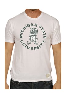 Original Retro Brand Michigan State Spartans White Circle Spartan Tee