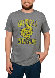 Original Retro Brand Michigan Wolverines Grey Tri-Blend Short Sleeve Fashion T Shirt
