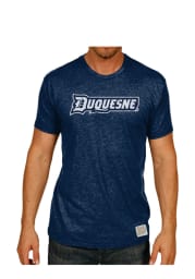 Original Retro Brand Duquesne Dukes Navy Blue Ricky Short Sleeve Fashion T Shirt