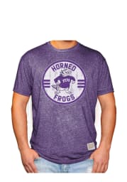 Original Retro Brand TCU Horned Frogs Purple Vintage Short Sleeve Fashion T Shirt