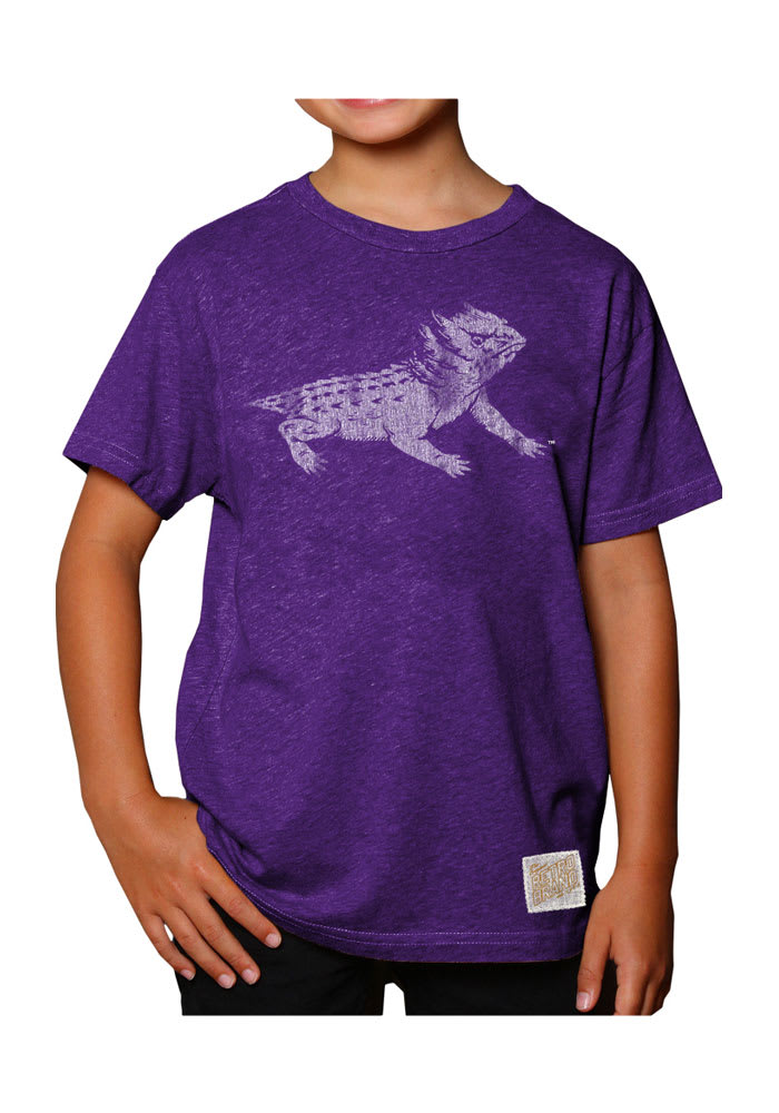 Original Retro Brand TCU Horned Frogs Youth Purple Vault Short Sleeve T-Shirt