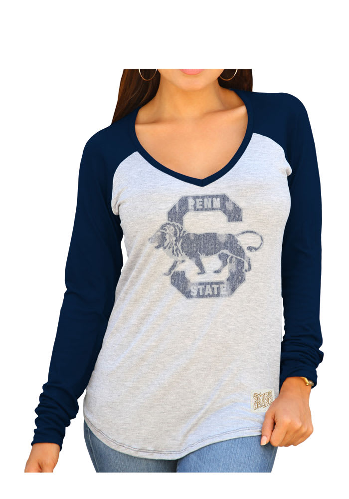 Original Retro Brand Penn State Nittany Lions Juniors Navy Blue Erica Long Sleeve T-Shirt