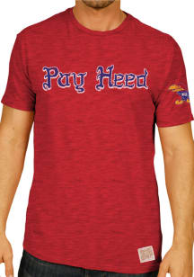 Original Retro Brand Kansas Jayhawks Red Pay Heed Short Sleeve Fashion T Shirt