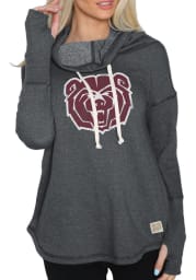 Original Retro Brand Missouri State Bears Womens Charcoal Funnel Hooded Sweatshirt