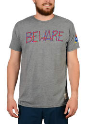 Original Retro Brand Kansas Jayhawks Grey Beware Short Sleeve Fashion T Shirt