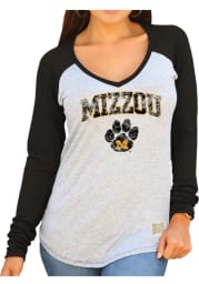 Original Retro Brand Missouri Tigers Womens Black Erica Long Sleeve T-Shirt