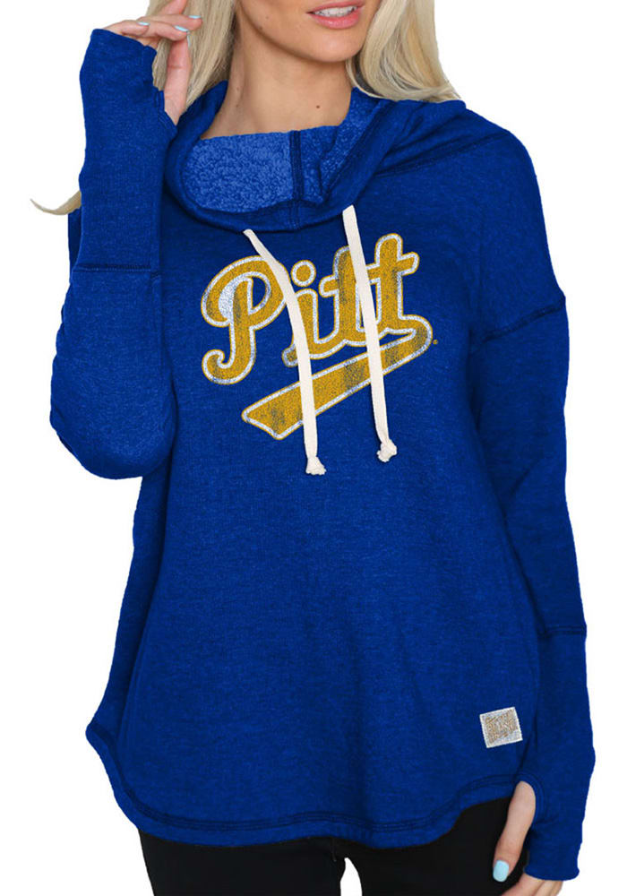 Original Retro Brand Pitt Panthers Womens Blue Ilene Hooded Sweatshirt