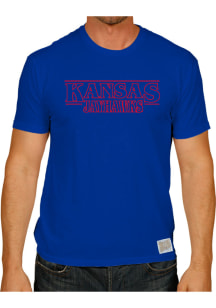 Original Retro Brand Kansas Jayhawks Blue Stranger Things Short Sleeve Fashion T Shirt