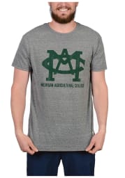 Original Retro Brand Michigan State Spartans Grey Agricultural Short Sleeve Fashion T Shirt