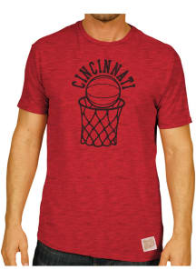 Original Retro Brand Cincinnati Bearcats Red Basketball Short Sleeve Fashion T Shirt