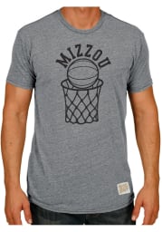 Original Retro Brand Missouri Tigers Grey Basketball Short Sleeve Fashion T Shirt