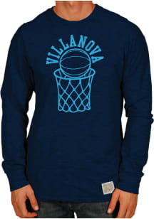Original Retro Brand Villanova Wildcats Navy Blue Basketball Long Sleeve Fashion T Shirt