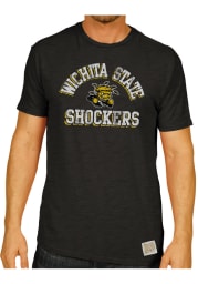 Original Retro Brand Wichita State Shockers Black Arch Short Sleeve Fashion T Shirt