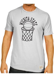 Original Retro Brand Wichita State Shockers White Basketball Short Sleeve Fashion T Shirt