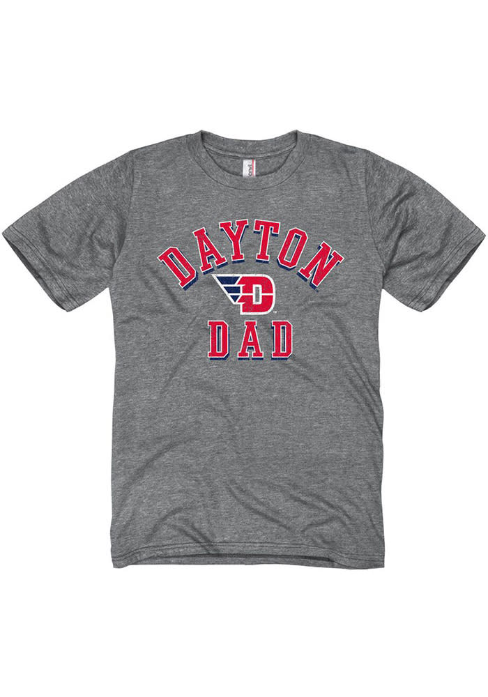Dayton Flyers Grey Shadow Arc Dad Short Sleeve T Shirt
