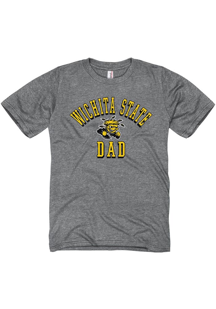 Wichita State Shockers Grey Shadow Arc Dad Short Sleeve T Shirt