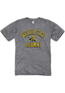 Wichita State Shockers Grey Shadow Arc Alumni Short Sleeve T Shirt
