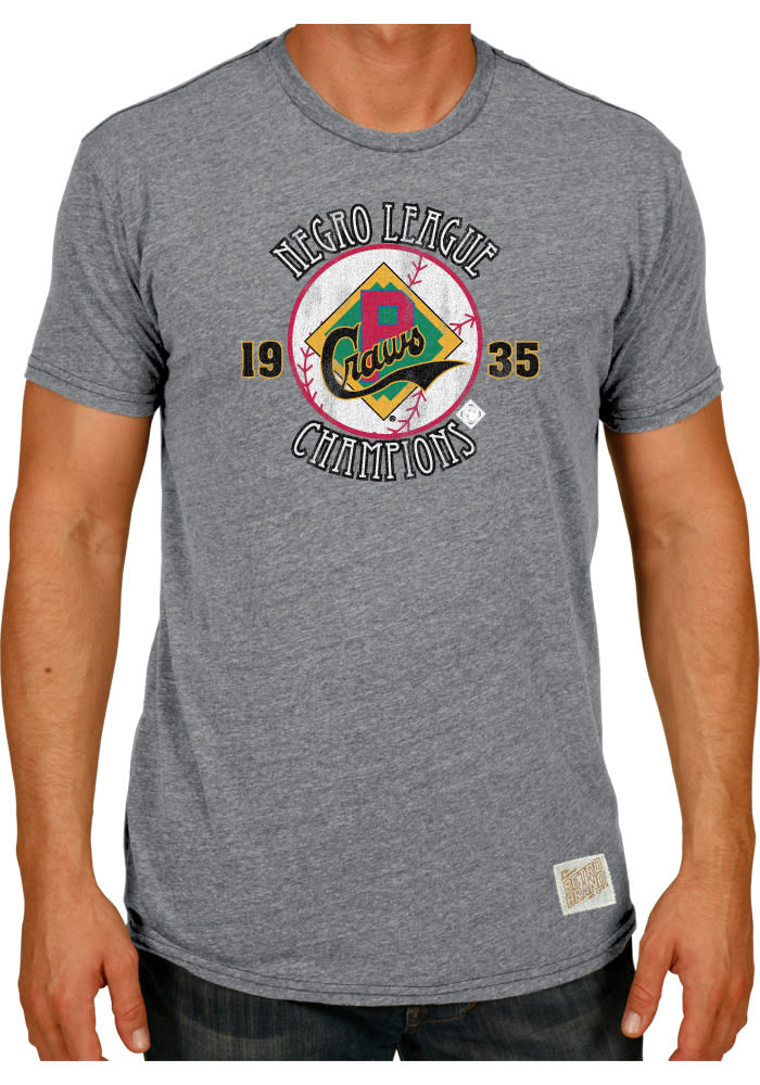 Original Retro Brand Pittsburgh Crawfords Grey 1935 Champs Short Sleeve Fashion T Shirt