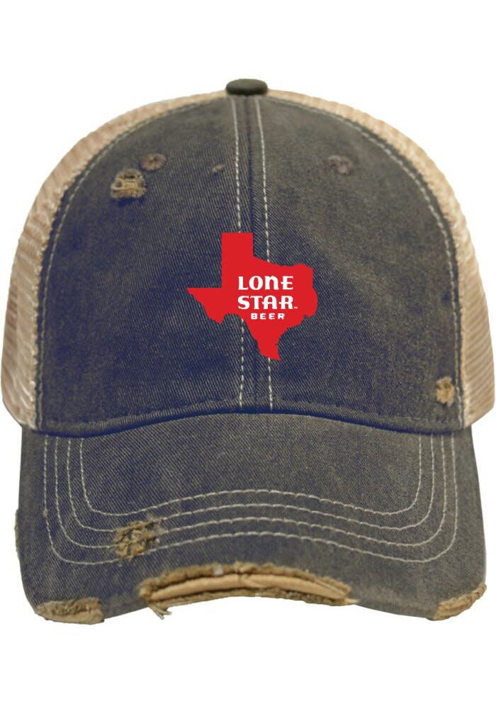 Lone Star Beer Armadillo Logo Hat- Distressed Sky Blue