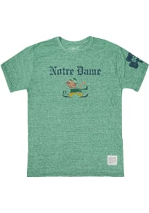 Original Retro Brand Notre Dame Fighting Irish Green Logo Short Sleeve Fashion T Shirt