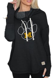 Original Retro Brand Missouri Tigers Womens Black Vault Logo Hooded Sweatshirt