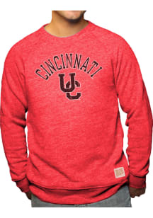 Original Retro Brand Cincinnati Bearcats Mens Red Vault Logo Long Sleeve Fashion Sweatshirt