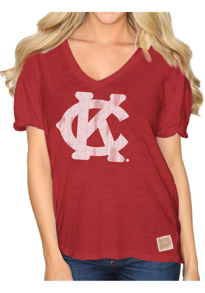Original Retro Brand Kansas City Monarchs Womens Red Nicole Short Sleeve T-Shirt