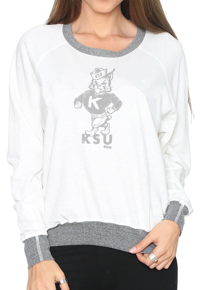 Original Retro Brand K-State Wildcats Womens White Joan French Terry Crew Sweatshirt