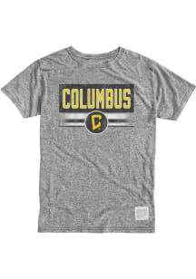 Original Retro Brand Columbus Crew Youth Grey Vintage Lines Short Sleeve Fashion T-Shirt