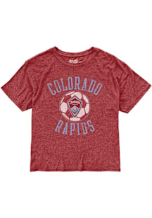 Original Retro Brand Colorado Rapids Boys Maroon Vintage Ball Short Sleeve T-Shirt