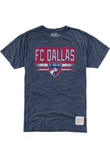 Original Retro Brand FC Dallas Youth Red Vintage Lines Short Sleeve Fashion T-Shirt