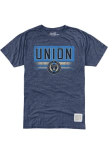 Original Retro Brand Philadelphia Union Youth Navy Blue Vintage Lines Short Sleeve Fashion T-Shi..