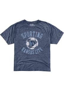 Original Retro Brand Sporting Kansas City Boys Light Blue Vintage Ball Short Sleeve Fashion Tee