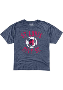 Original Retro Brand St Louis City SC Boys Navy Blue Vintage Ball Short Sleeve T-Shirt