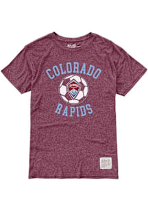 Original Retro Brand Colorado Rapids Youth Maroon Vintage Ball Short Sleeve T-Shirt