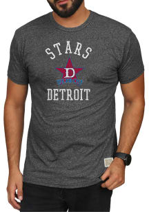 Original Retro Brand Detroit Stars Charcoal Mock Twist Short Sleeve Fashion T Shirt