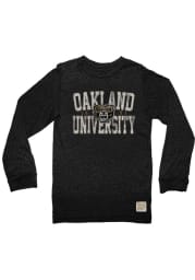 Original Retro Brand Oakland University Golden Grizzlies Black MT Long Sleeve Fashion T Shirt