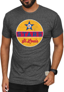 Original Retro Brand St Louis Stars Charcoal Mock Twist Short Sleeve Fashion T Shirt
