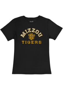 Original Retro Brand Missouri Tigers Womens Black Vintage Short Sleeve T-Shirt