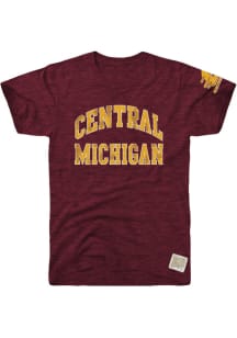 Original Retro Brand Central Michigan Chippewas Maroon Arch Short Sleeve Fashion T Shirt