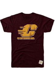 Original Retro Brand Central Michigan Chippewas Maroon Logo Short Sleeve Fashion T Shirt