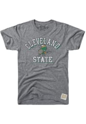 Original Retro Brand Cleveland State Vikings Grey Team Short Sleeve Fashion T Shirt
