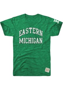 Original Retro Brand Eastern Michigan Eagles Green Arch Short Sleeve Fashion T Shirt