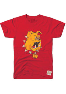 Original Retro Brand Ferris State Bulldogs Red Logo Short Sleeve Fashion T Shirt