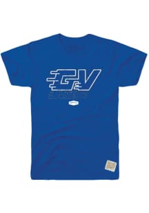 Original Retro Brand Grand Valley State Lakers Blue Logo Short Sleeve Fashion T Shirt